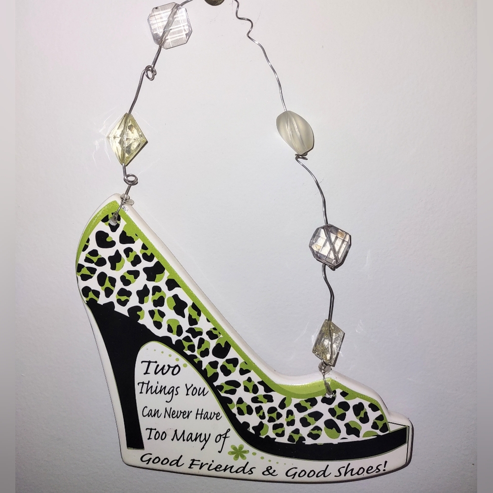 Upcycled Leopard Print Pendant in Crystal Circle + Free Plaque Gift